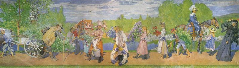 Carl Larsson Outdoors Blow the Summer Winds